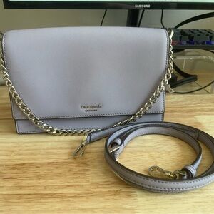 Kate Spade Light Periwinkle Purple Crossbody Bag with Silver Chain